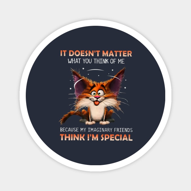 It Doesn't Matter What You Think Of Me Because My Imaginary Imaginary Friends Think I'm Special Magnet by Distefano